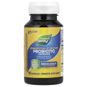 Natures Way Probiótico Reuteri Primadophilus® 5 Bilhões de UFCs 90 Cápsulas