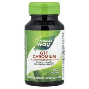 Natures Way GTF Chromium 200 mcg 100 Cápsulas Veganas