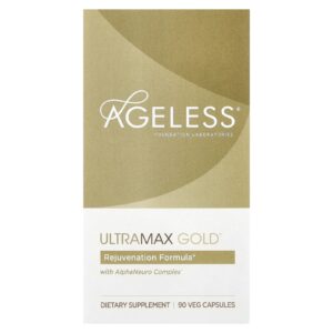 Ageless Foundation Laboratories UltraMax Ouro com Complexo AlfaNeuro 90 Cápsulas Vegetais