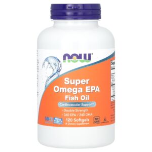 NOW Foods Óleo de Peixe Super Ômega EPA 120 Cápsulas Softgel
