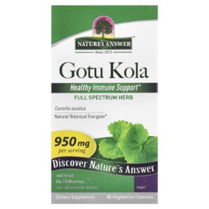 Natures Answer Gotu Kola 90 Cápsulas Vegetarianas (475 mg por Cápsula)