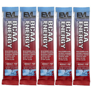 EVLution Nutrition BCAA Energy® Rocket Pop 5 Embalagens 94 g (033 oz) Cada