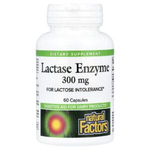 Natural Factors Enzima Lactase 300 mg 60 Cápsulas