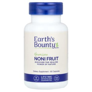 Earths Bounty Hawaiian Noni Fruit 60 Cápsulas (500 mg por Cápsula)