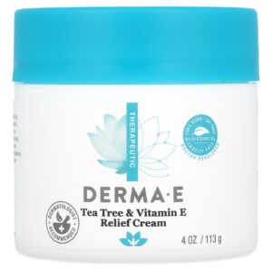 DERMA E Creme para Alívio de Melaleuca e Vitamina E 113 g (4 oz)