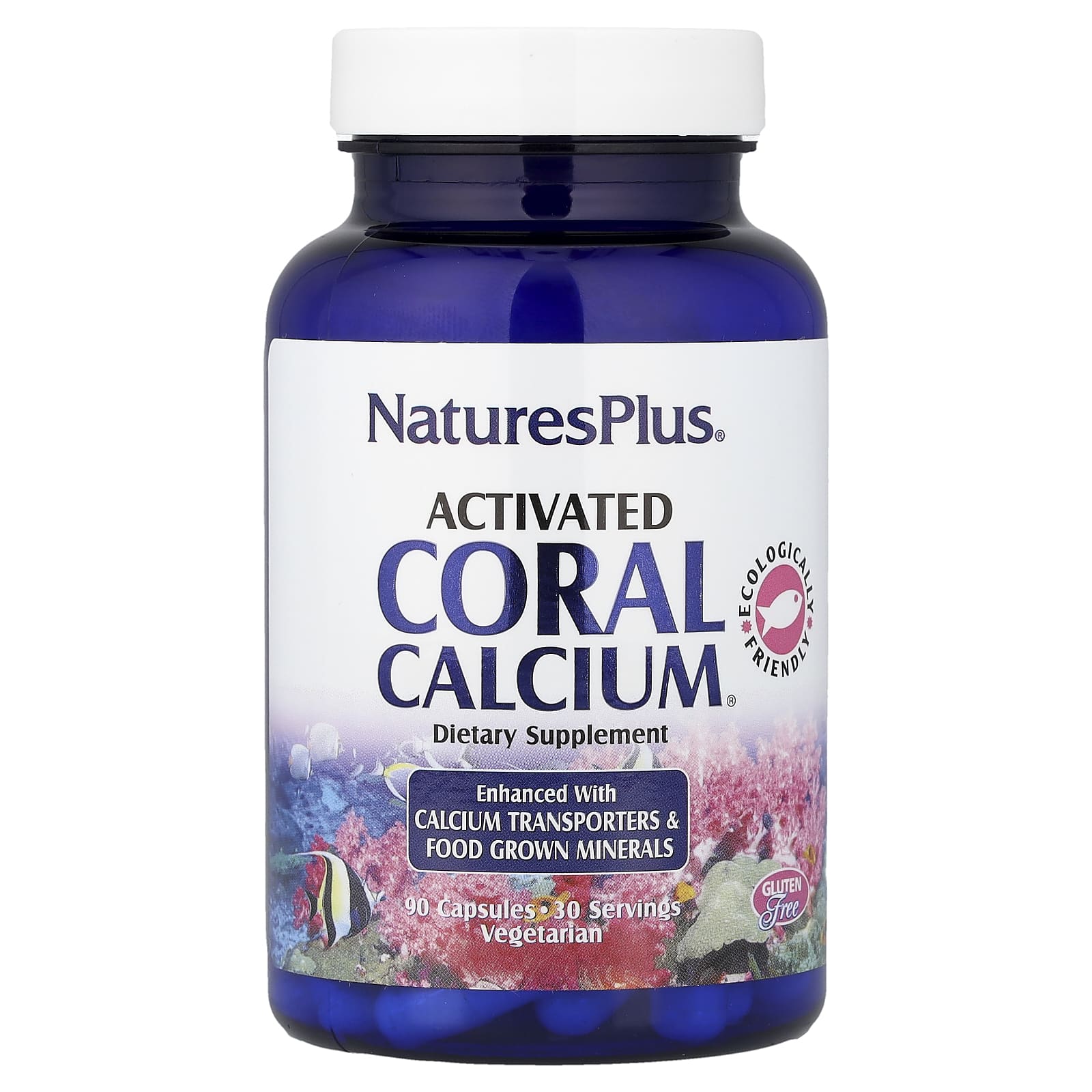 NaturesPlus Cálcio Ativado de Corais 90 Cápsulas Vegetais