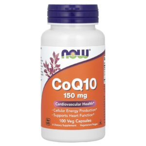 NOW Foods CoQ10 With Soy Lecithin 150 mg Veg Capsules