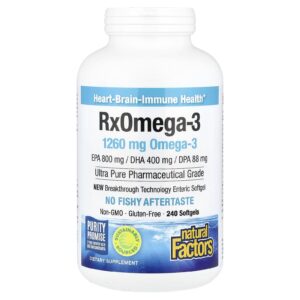 Natural Factors Rx Ômega-3 240 Cápsulas Softgel (630 mg por Cápsula Softgel)