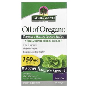 Natures Answer Óleo de Orégano 150 mg 90 Cápsulas Softgel