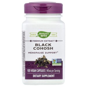 Natures Way Cohosh Preto 40 mg 120 Cápsulas Veganas