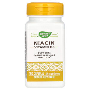 Natures Way Niacina Vitamina B3 100 mg 100 Cápsulas
