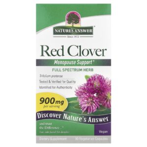 Natures Answer Trevo Vermelho 90 Cápsulas Vegetarianas (450 mg por Cápsula)