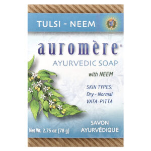 Auromere Sabonete Ayurvédico em Barra com Neem Tulsi-Neem 78 g (275 oz)