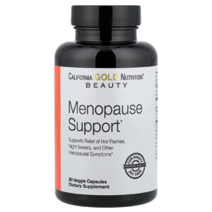 California Gold Nutrition, Beauty, Suporte durante a Menopausa com Angelica gigas, Cynanchum wilfordii, Phlomis umbrosa e L-Leucine, 90 Cápsulas Vegetais