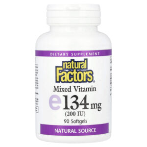 Natural Factors Vitamina E Mista 134 mg (200 UI) 90 Cápsulas Softgel