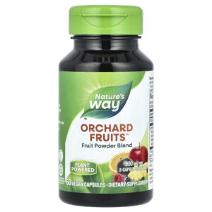 Natures Way Orchard Fruits Mistura de Frutas em Pó 60 Cápsulas Veganas