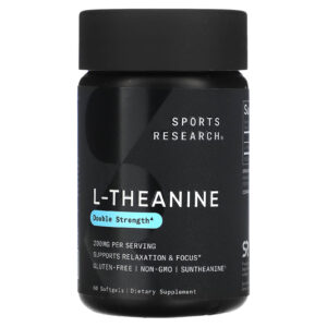 Sports Research, L-Theanine, 200 mg, 60 Cápsulas Softgel