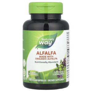 Natures Way Alfafa 100 Cápsulas Veganas (405 mg por Cápsula)