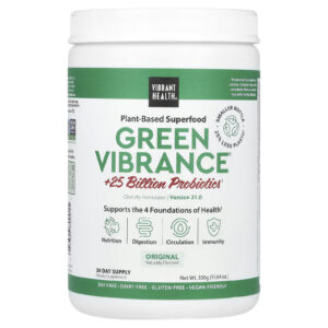 Vibrant Health Green Vibrance +25 Bilhões de Probióticos Versão 191 3378 g (1192 oz)