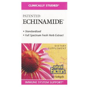 Natural Factors Echinamide® Patenteado 60 Cápsulas Softgel
