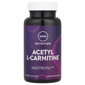 MRM Nutrition, Nutrition, Acetil L-Carnitina, 60 Cápsulas Veganas