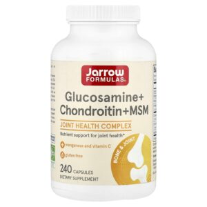 Jarrow Formulas Glicosamina + Condroitina + MSM 240 Cápsulas