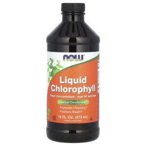 NOW Foods Clorofila Líquida Hortelã Natural 473 ml (16 fl oz)