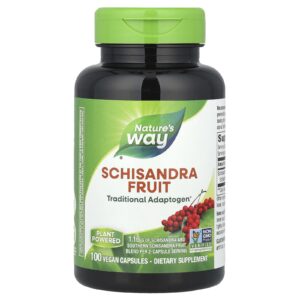 Natures Way Fruta de Schisandra 100 Cápsulas Veganas (058 g por Cápsula)