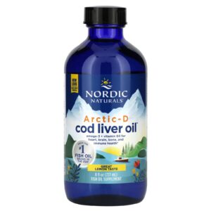 Nordic Naturals Arctic Cod-D Liver Oil Sabor de Limão-Siciliano 237 ml (8 fl oz)