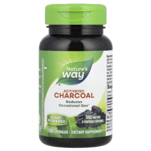 Natures Way Carvão Ativado 100 Cápsulas (280 mg por Cápsula)