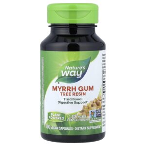 Natures Way Goma de Mirra Resina de Árvore 100 Cápsulas Veganas (550 mg por Cápsula)