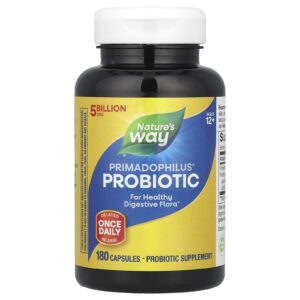 Natures Way Probiótico Primadophilus® Acima de 12 Anos 5 Bilhões de UFCs 180 Cápsulas