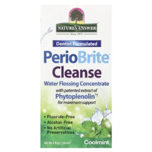 Natures Answer PerioBrite® Cleanse Concentrado para Uso Dental na Água Menta Refrescante 120 ml (4 fl oz)