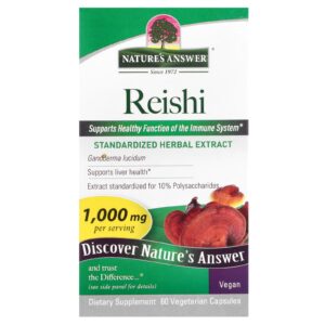 Natures Answer Reishi 60 Cápsulas Vegetarianas (500 mg por Cápsula)