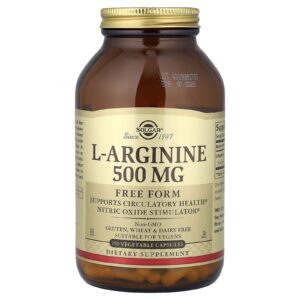 Solgar L-Arginina 500 mg 250 Cápsulas Vegetais