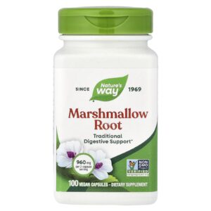 Natures Way Raiz de Malvaísco 100 Cápsulas Veganas (480 mg por Cápsula)