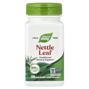 Natures Way Folha de Urtiga 100 Cápsulas Veganas (435 mg por Cápsula)