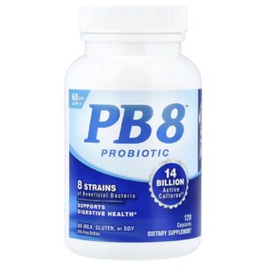 Nutrition Now Probiótico PB 8™ 120 Cápsulas (7 Bilhões de UFCs por Cápsula)