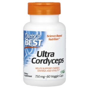 Doctors Best Ultra Cordyceps 750 mg 60 Cápsulas Vegetais