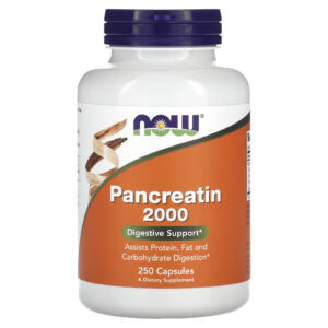 NOW Foods Pancreatina 10X - 200 mg 250 Cápsulas