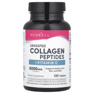 NeoCell Peptídeos de Colágeno de Gado Criado no Pasto + Vitamina C 120 Comprimidos