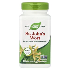 Natures Way Erva-de-são-joão 180 Cápsulas Veganas (350 mg por Cápsula)