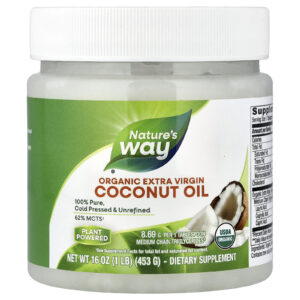 Natures Way Óleo de Coco Extravirgem Orgânico 453 g (16 oz)