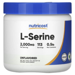 Nutricost L-serina em pó sem sabor 227 g (8 oz)