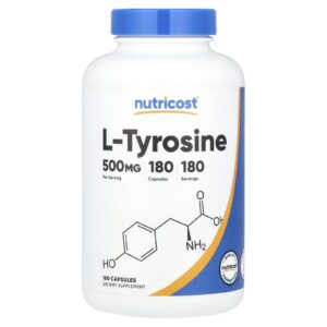Nutricost L-tirosina 500 mg 180 cápsulas