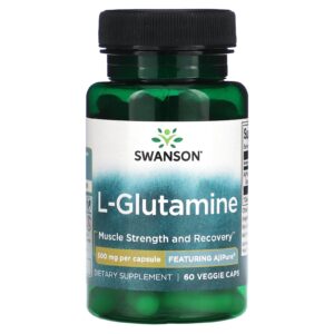 Swanson L-Glutamina 500 mg 60 Cápsulas Vegetais