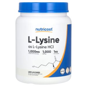 Nutricost L-Lisina Sem Sabor 1 kg (357 oz)