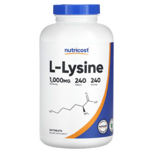 Nutricost L-lisina 1.000 mg 240 comprimidos