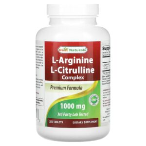 Best Naturals L-Arginina Complexo de L-Citrulina 1.000 mg 250 Comprimidos