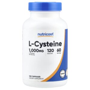 Nutricost L-Cisteína 120 Cápsulas (500 mg por Cápsula)